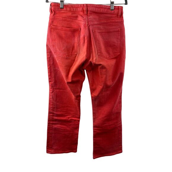 ARKET Womens Orange Cotton Stretch High Rise Straight Leg Denim jeans Size EU29 - Picture 5 of 9